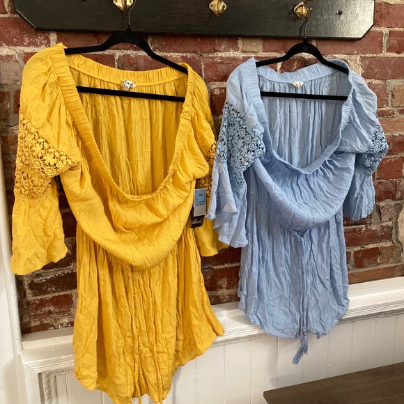 Set of 2 Hint of Blush Women’s Rompers (1 NWT) Size XL - Picture 1 of 8